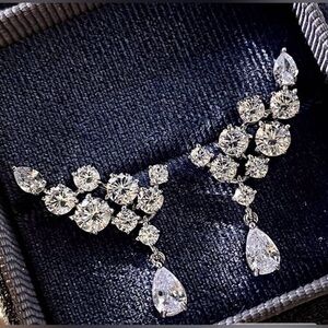 ANGEL WING CZ rhinestone earrings